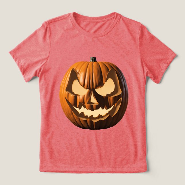 Roter T - Shirt zu Halloween-Frauen (Design Vorderseite)