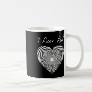 Roter Tag Herz Band Kostüm Herzkrankheit Monat Kaffeetasse
