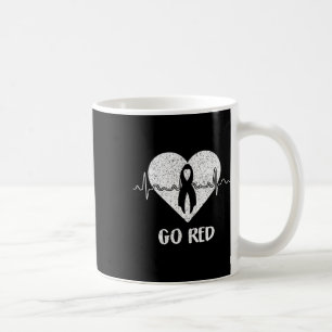 Roter Tag Herz Band Kostüm Herzkrankheit Monat Kaffeetasse