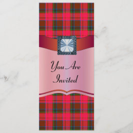 Roter Tartan kariert Einladung