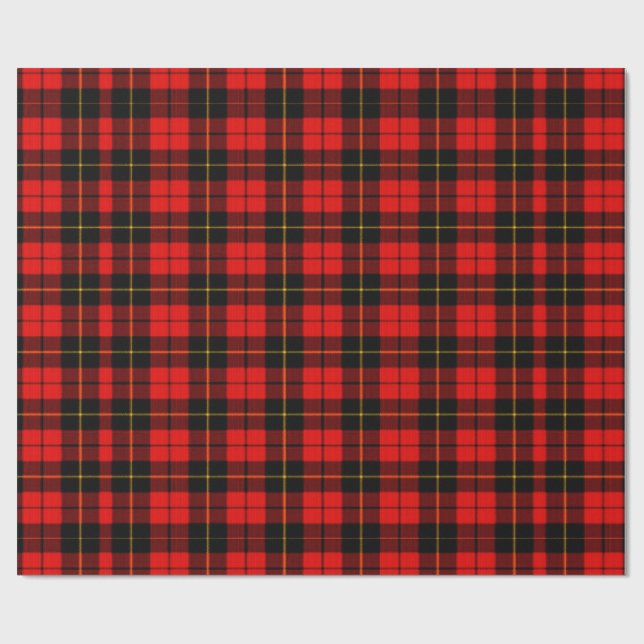 Roter Tartan-kariertes Geschenk-Verpackungs-Papier Geschenkpapier (Flach)
