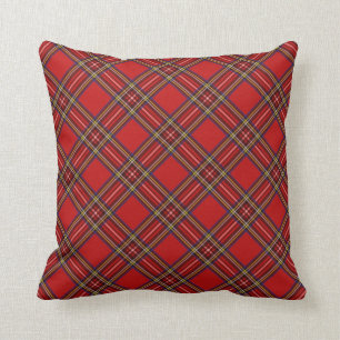 Roter Tartan Kissen