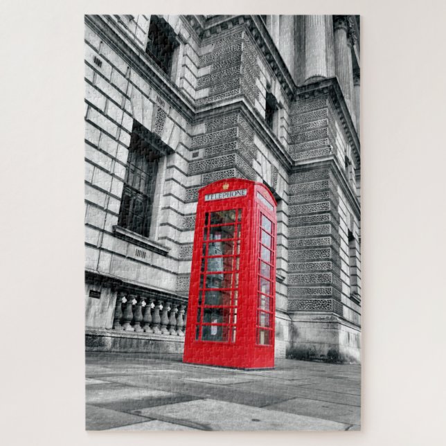 Roter Telefon-Kasten Londons - 20x30 - 1014 PC.  Puzzle (Vertikal)