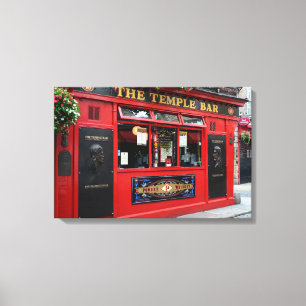 Roter Tempel-Bar Pub in Dublin-Leinwand Leinwanddruck