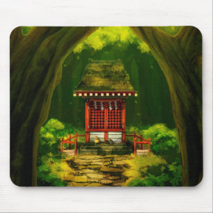 Roter Tempel Mousepad