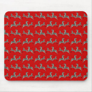 Roter Tenenbaums Zebra-Tapeten-Druck Mousepad