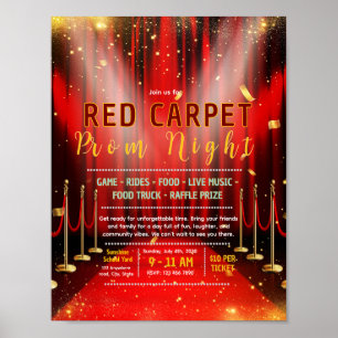 Roter-Teppich-Abschlussball-Spendenflyer zum Bearb Poster