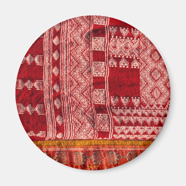 roter Teppich auf dem Markt Magnet (Vorne)