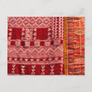 roter Teppich auf dem Markt Postkarte