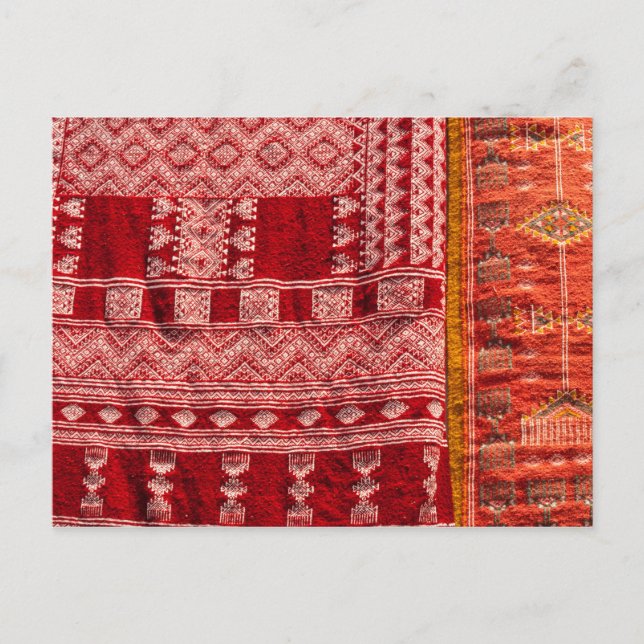 roter Teppich auf dem Markt Postkarte (Vorderseite)