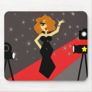 Roter Teppich-Diva Mousepad