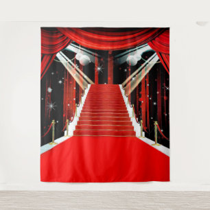 Roter Teppich-Fotohintergrund Wandteppich