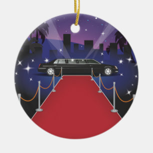 Roter-Teppich-Promi-Limo Keramik Ornament