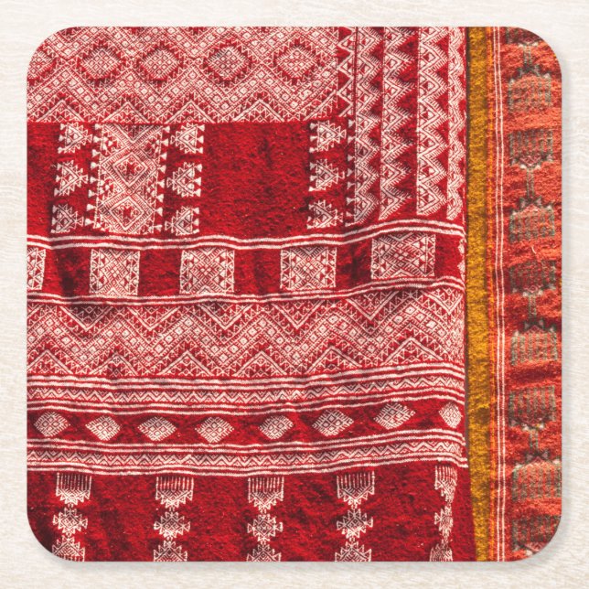 Roter Teppich Rechteckiger Pappuntersetzer (Vorderseite)