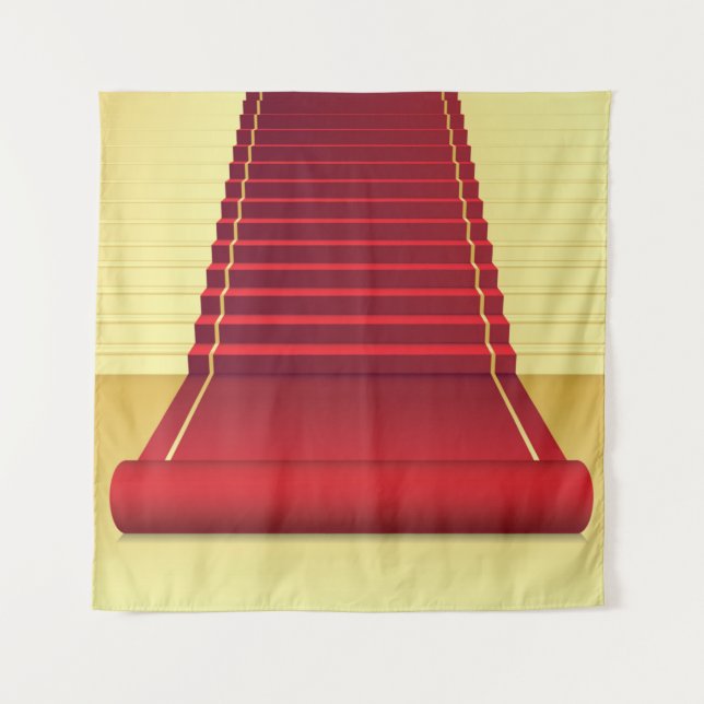 Roter Teppich Wandteppich (Vorderseite)