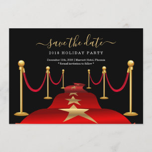 Roter Teppichboden Themenkarte Party Einladung