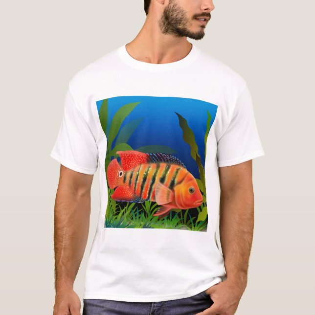 Roter Terror Festae Cichlid-T - Shirt (Vorderseite)