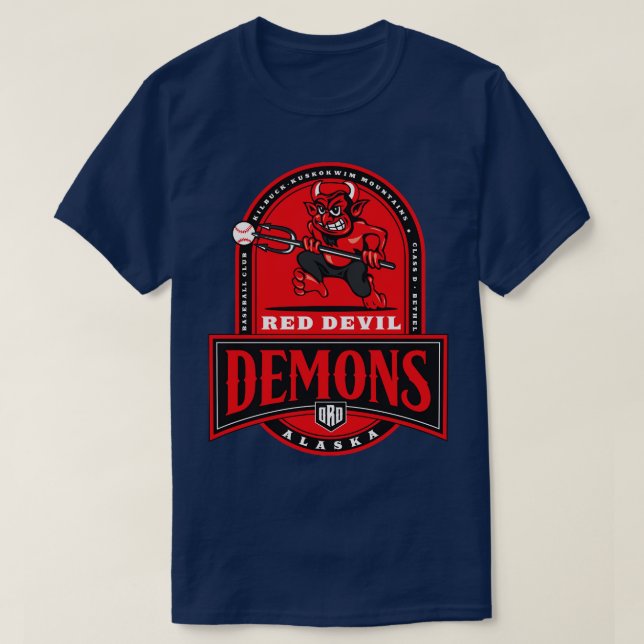 Roter Teufel Alaska Dämonen T-Shirt (Design vorne)
