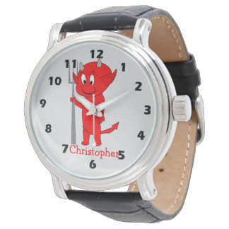 Roter Teufel Design Armbanduhr