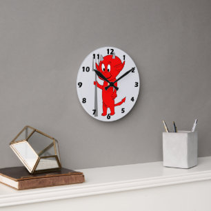 Roter Teufel Design Runde Wanduhr