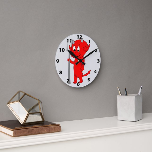 Roter Teufel Design Runde Wanduhr (Büro)