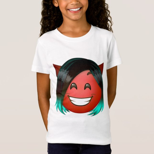 Roter Teufel-Emoji T-Shirt (Vorderseite)