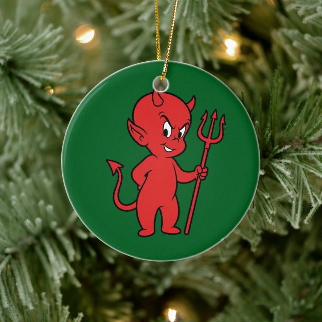 Roter Teufel Keramik Ornament (Baum)