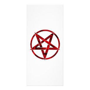 Roter Teufel-Pentagramm Werbekarte
