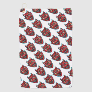 Roter Teufel Vintage Halloweenies Golfhandtuch
