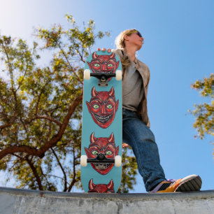 Roter Teufel Vintage Halloweenies Skateboard