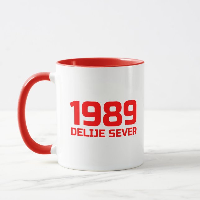 Roter Text Delije Sever 1989 Tasse (Links)