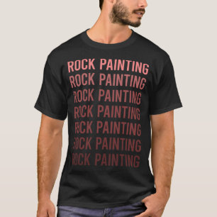 Roter Text Rock Painting Rocks T-Shirt
