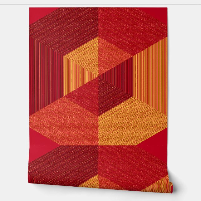 Roter texturierter 3D-Effekt "Ratti_Creative_Arts" Tapete (Abrollen)