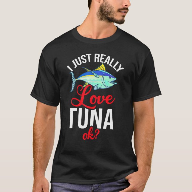 Roter Thunfisch Blauflossenthunfischsalat T-Shirt (Vorderseite)