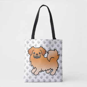 Roter tibetischer Spanier Niedlicher Cartoon Dog