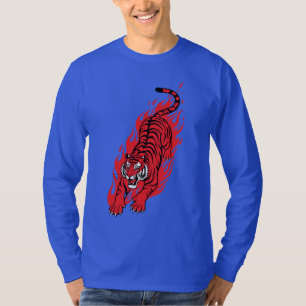 Roter Tiger flammend - T-Shirt von Waldbränden
