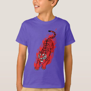 Roter Tiger flammend - T-Shirt von Waldbränden