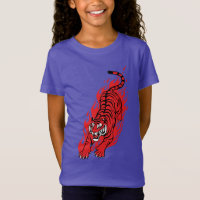 Roter Tiger flammend - T-Shirt von Waldbränden