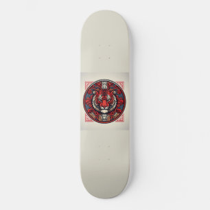 Roter Tiger-Platz Skateboard