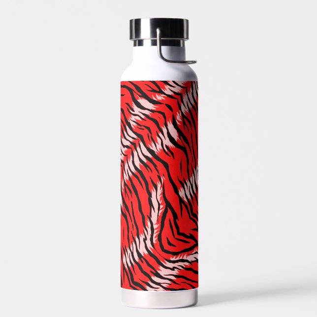 Roter Tiger-Tierhaut-Muster-Design  Trinkflasche (Links)