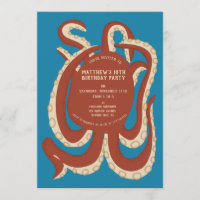 Roter Tintenfisch unter dem Party