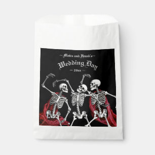 Roter Tod tanzende Skelette Gothic Wedding Geschenktütchen