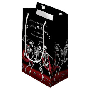 Roter Tod tanzende Skelette Gothic Wedding Kleine Geschenktüte