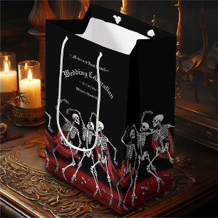 Roter Tod tanzende Skelette Gothic Wedding Mittlere Geschenktüte