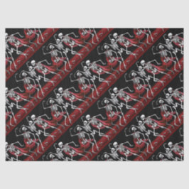 Roter Tod tanzende Skelette Gothic Wedding Seidenpapier
