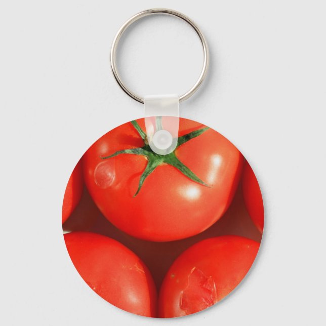Roter Tomaten-Schlüsselanhänger Schlüsselanhänger (Vorderseite)
