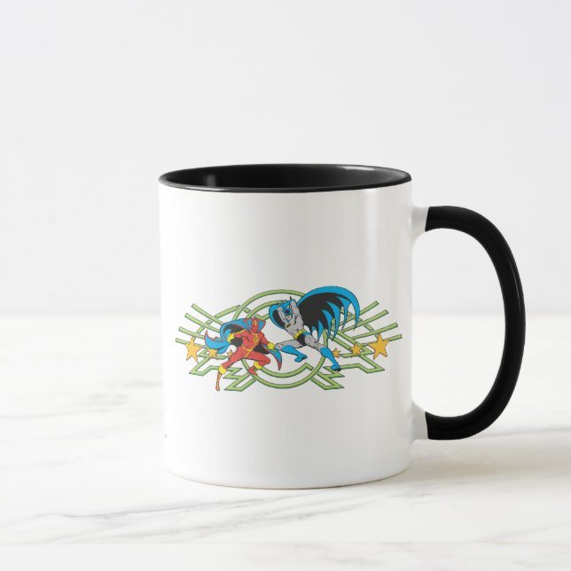 Roter Tornado + Batman Tasse (Rechts)