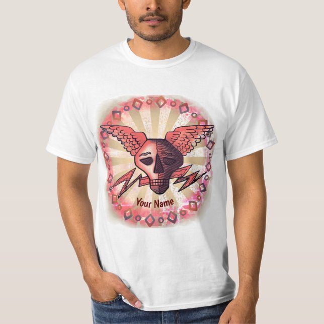 Roter Totenkopf T-Shirt (Vorderseite)