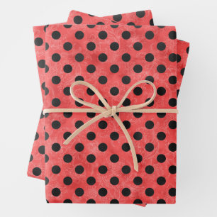Roter Totenkopf und Sonnenblumen-Serie Design 4 Geschenkpapier Set