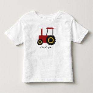 Roter Traktor addieren gerade Namen Kleinkind T-shirt